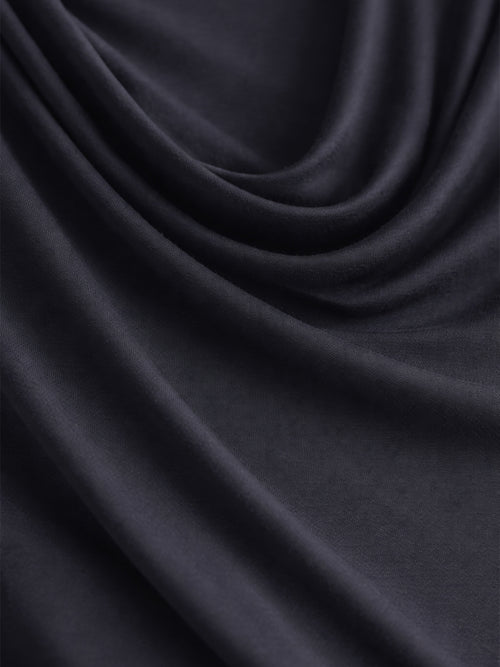 Bamboo Black Cowl Neck Bodysuit