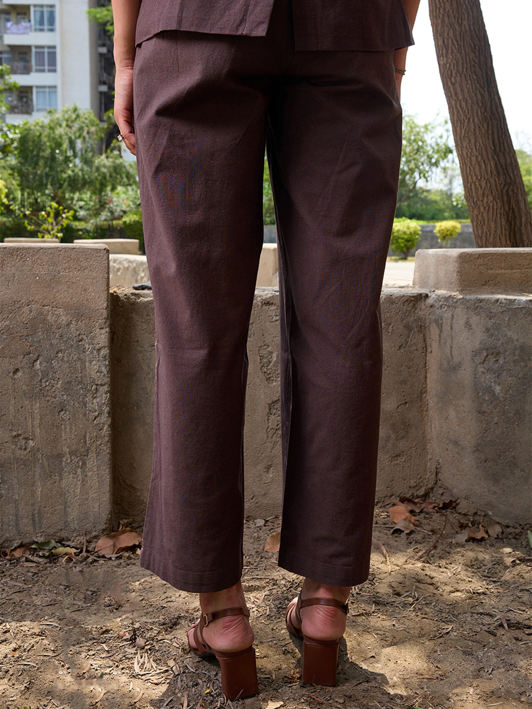 LinenLite Mocha Straight Pants