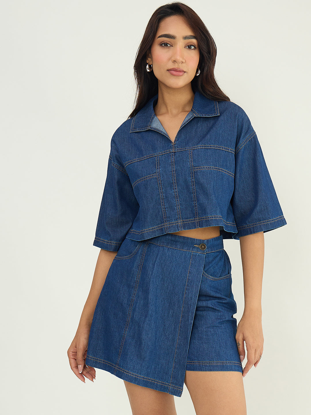 DenimLite Navy Skort Co-ord
