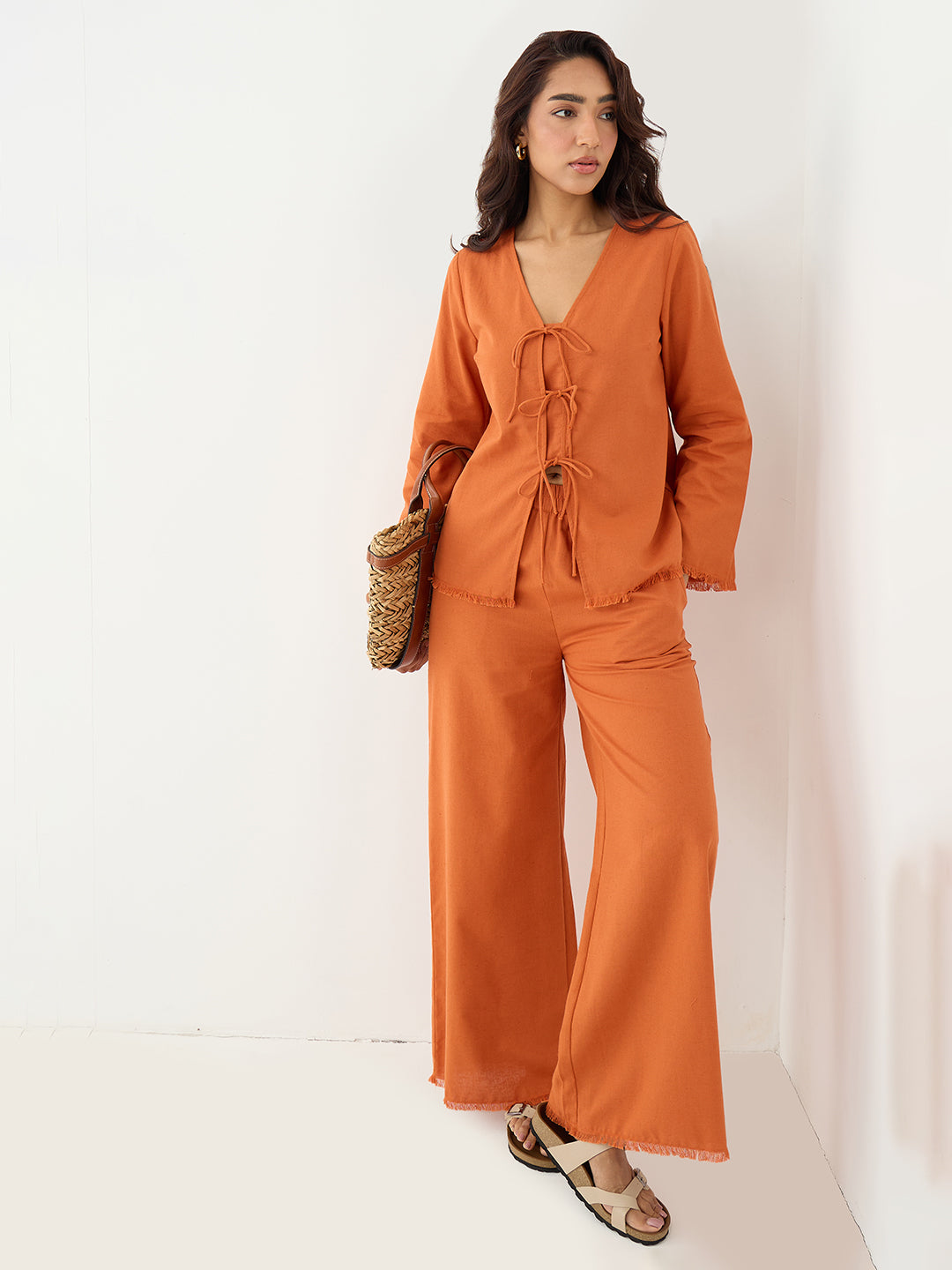 LinenLite Rust Tie-up Co-ord