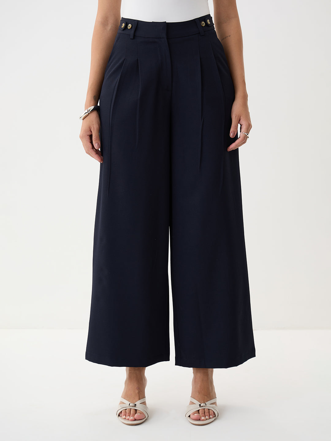 Navy Day To Dusk Wide Leg Pants