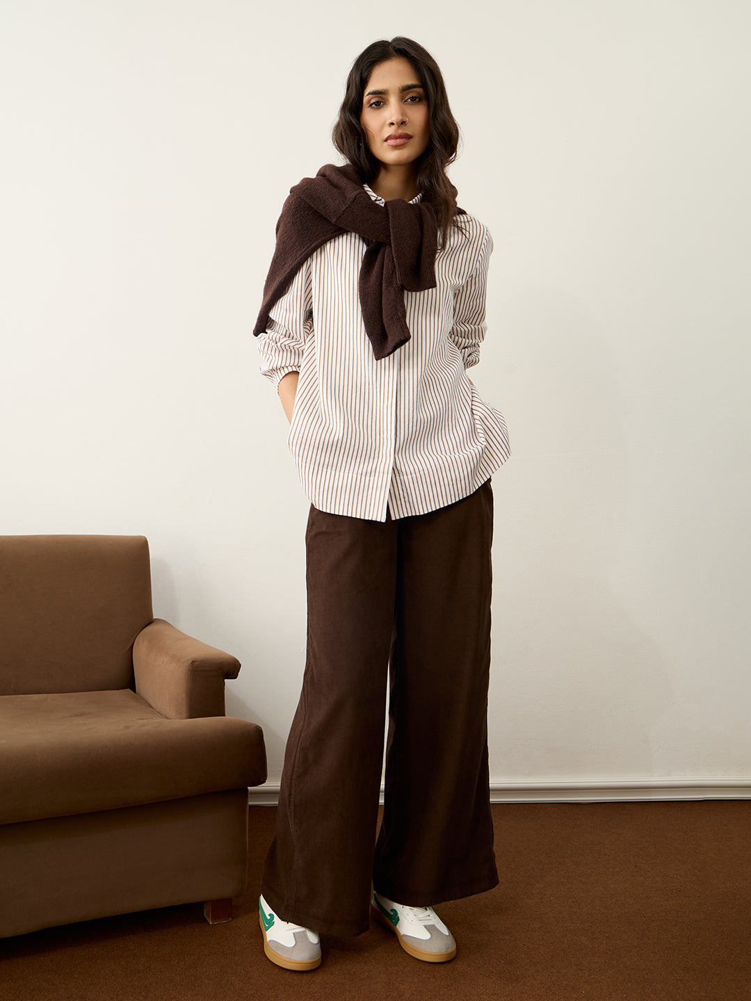 The Cool Girl Brown Corduroy Pants