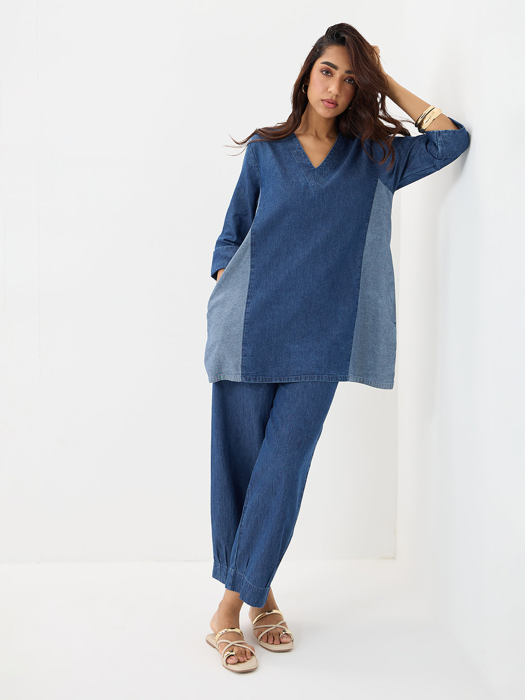 DenimClassic Navy ColorBlock Co-ord