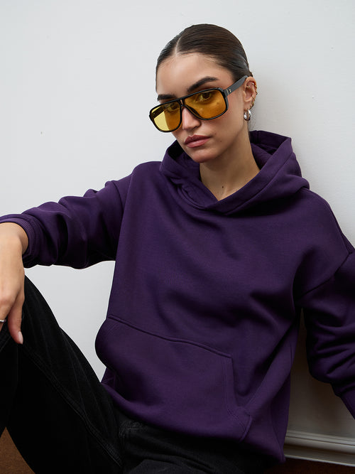 Purple Fleece Hoodie