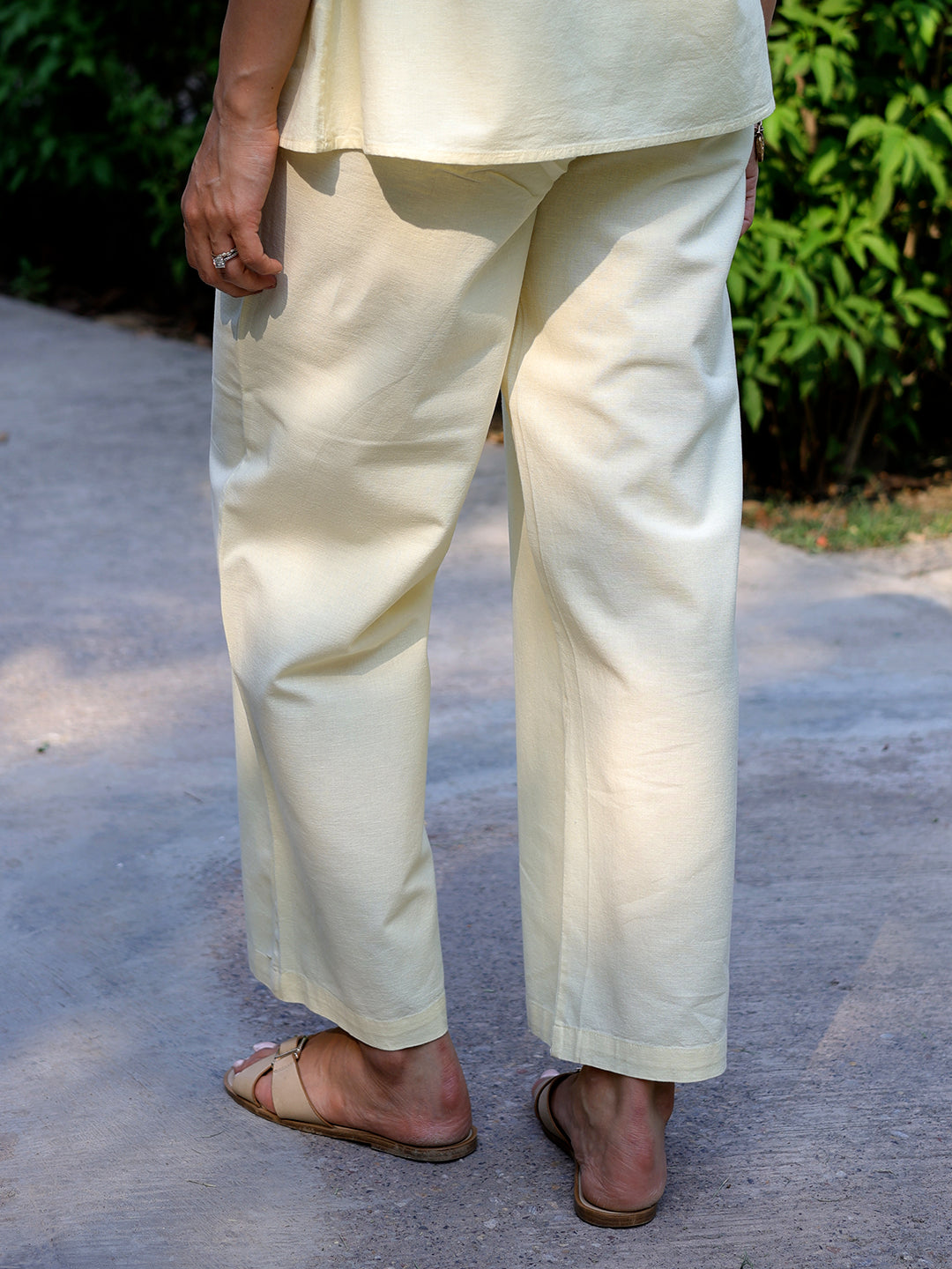 LinenLite Butter Yellow Straight Pants