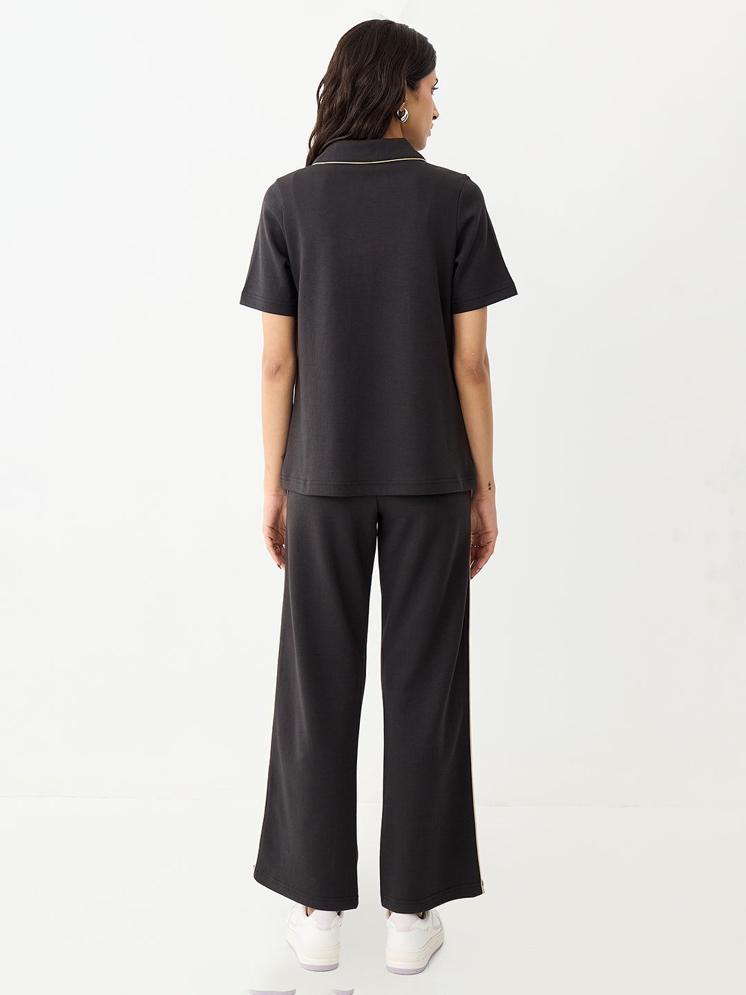 Black With Contrast Edge Knit Co-Ord