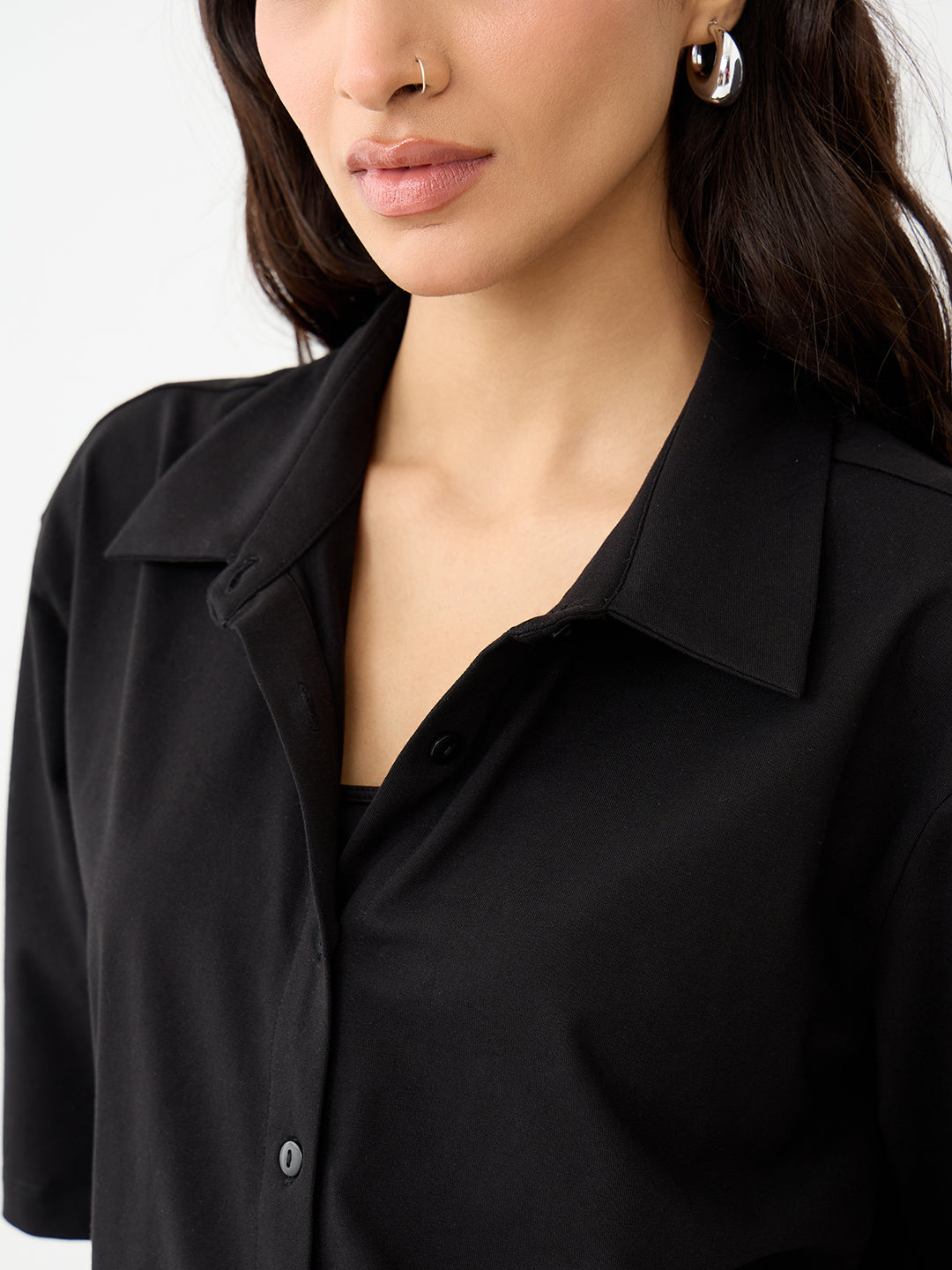 Black With Contrast Stitch Knit Co-Ord