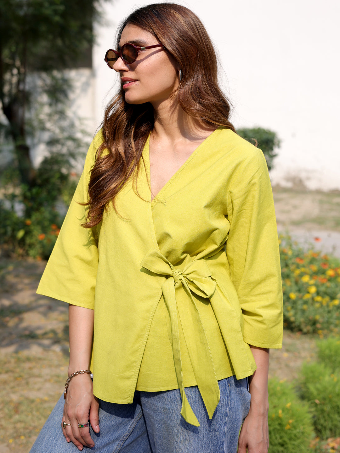 LinenLite Citrine Wrap Top