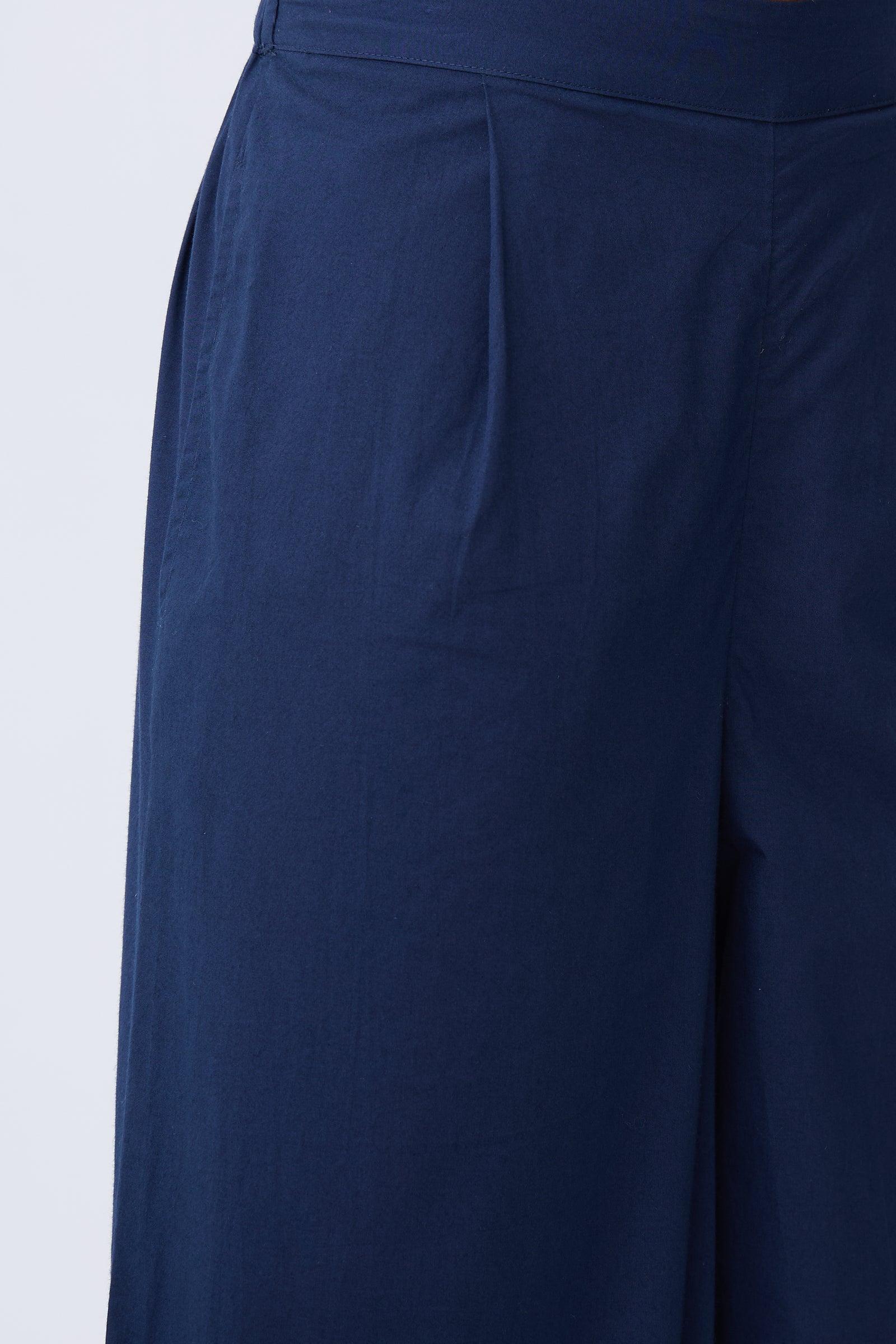 Navy Poplin Tunic And Pants Co-Ord