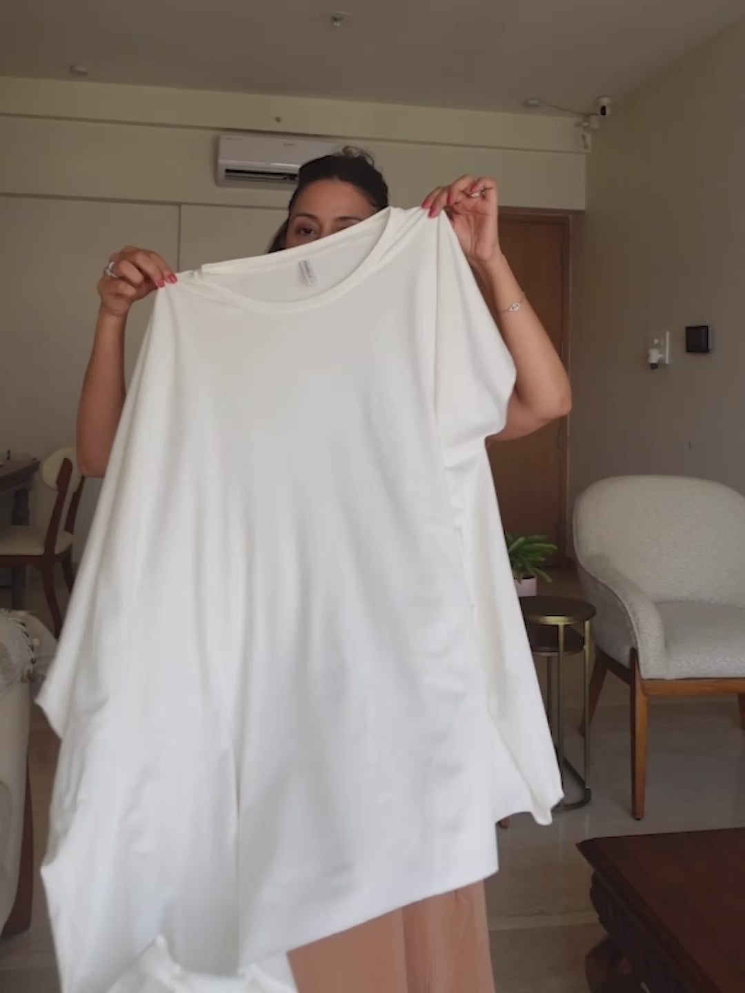 Asymmetric knit top meringue – TOTEME