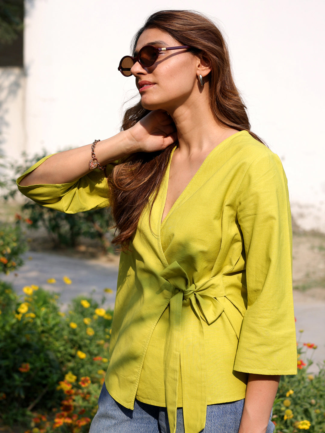 LinenLite Citrine Wrap Top