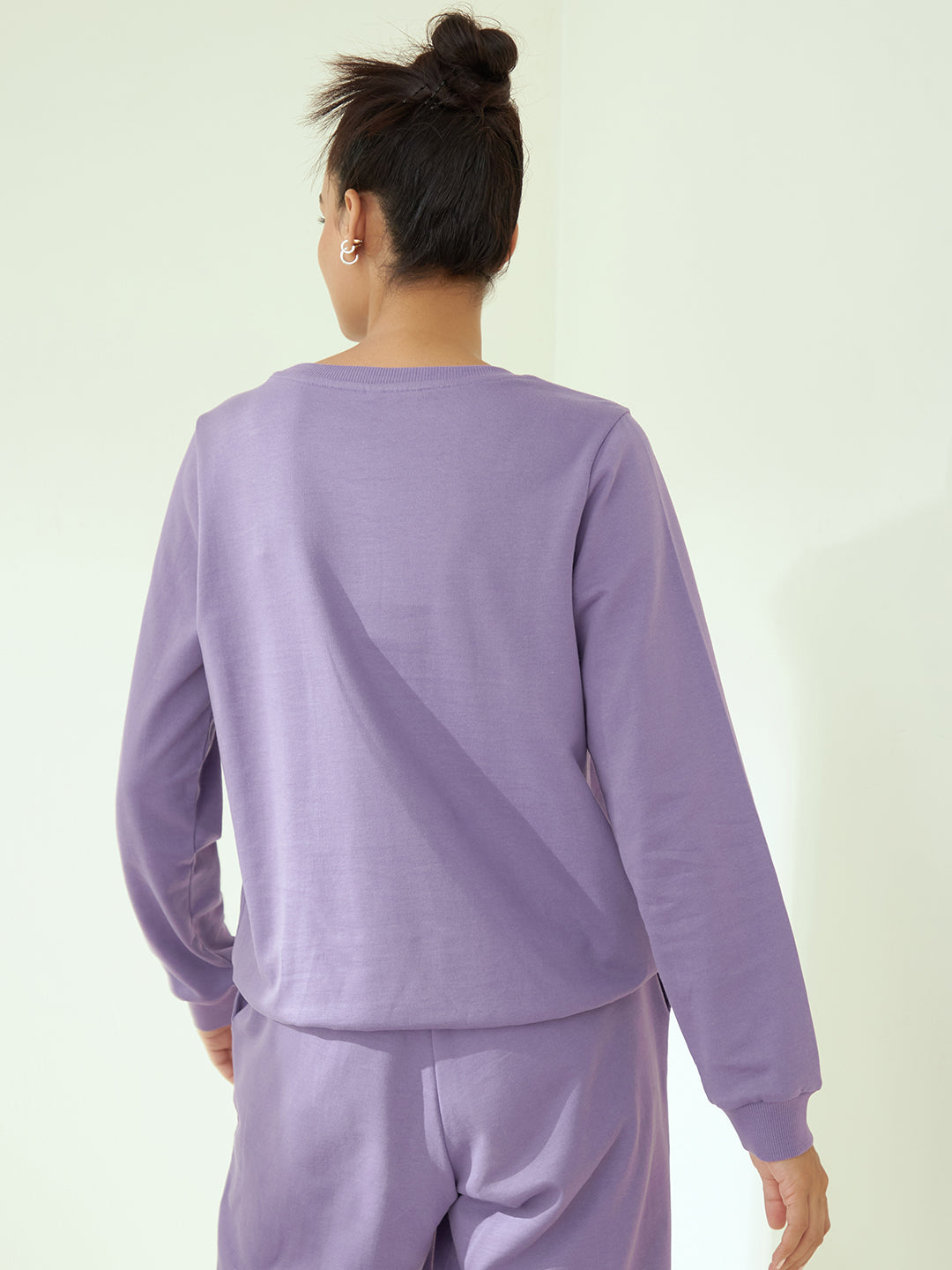 Lavender Crew Neck French Terry Sweatshirt