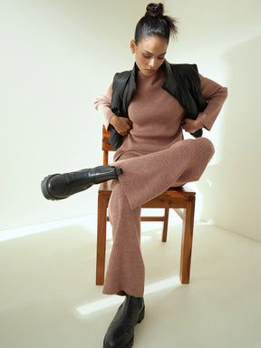 Beige Woollen Co-Ord Set