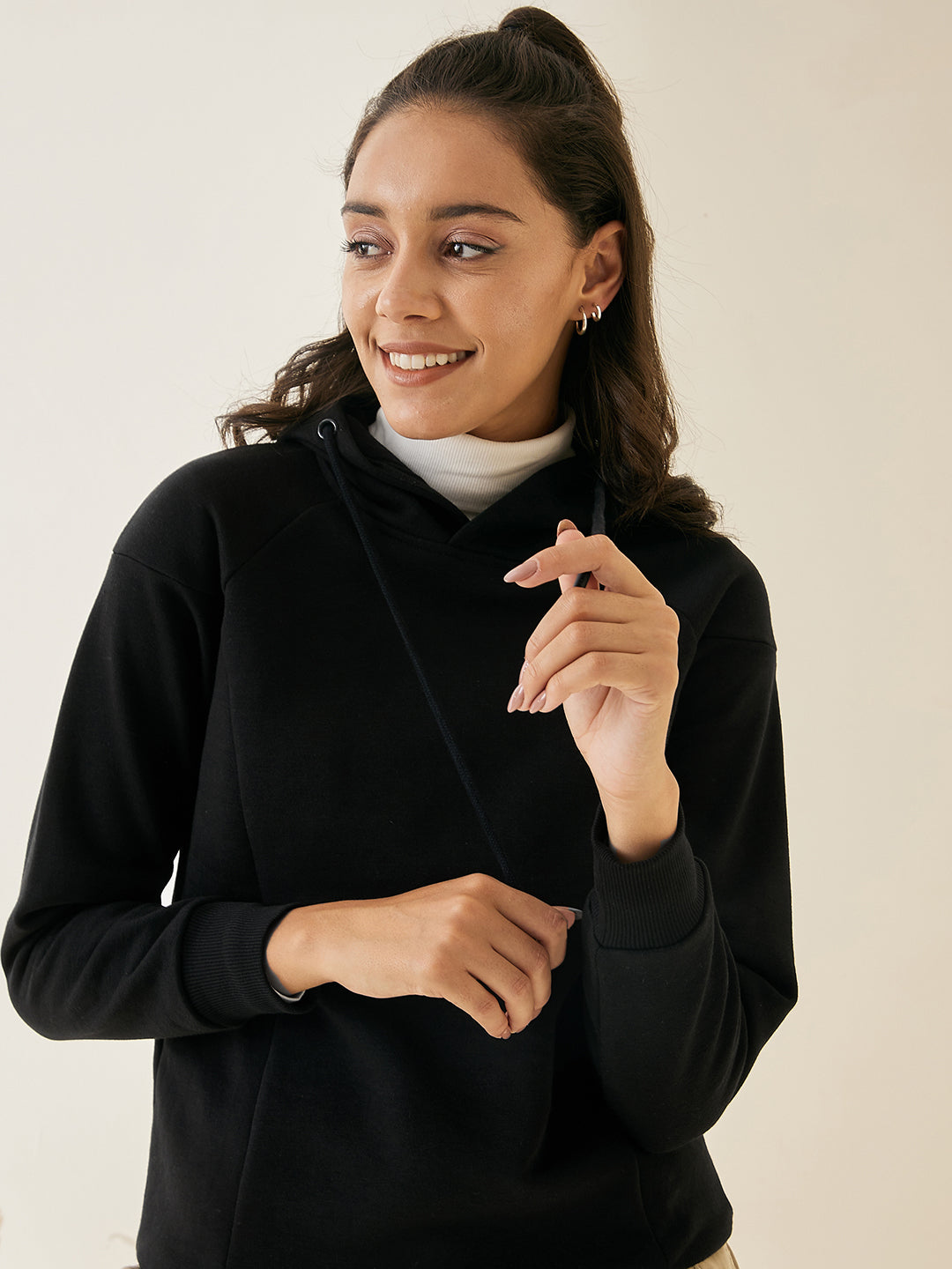 Black Fleece Pullover Hoodie